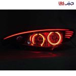 چراغ جلو پژو ۲۰۶ طرح گلس سفید