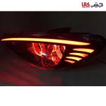 چراغ جلو پژو ۲۰۶ طرح گلس ابرو قرمز - Image 3