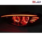 چراغ جلو پژو ۲۰۶ طرح گلس ابرو قرمز - Image 4