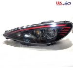 چراغ جلو پژو ۲۰۶ طرح گلس ابرو قرمز - Image 5