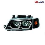 چراغ جلو پژو ۴۰۵ طرح هگزا سفید